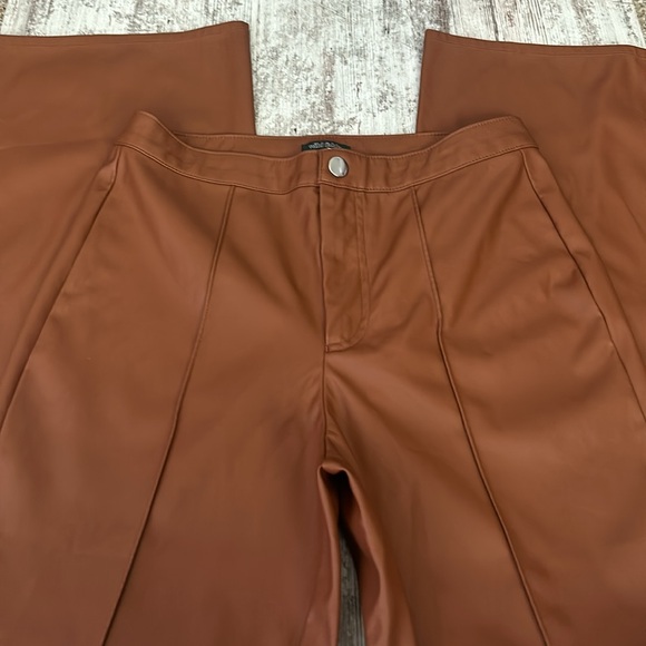 Wild Fable Brown Faux Leather Wide Leg Pants - Picture 5 of 6